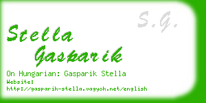 stella gasparik business card